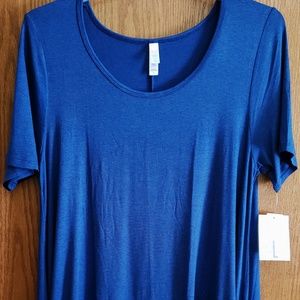 LuLaRoe Perfect T L in Ribbed Royal Blue